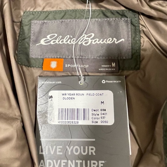 Eddie Bauer Year Round Field Coat Dark Loden Sz Md - Picture 9 of 12